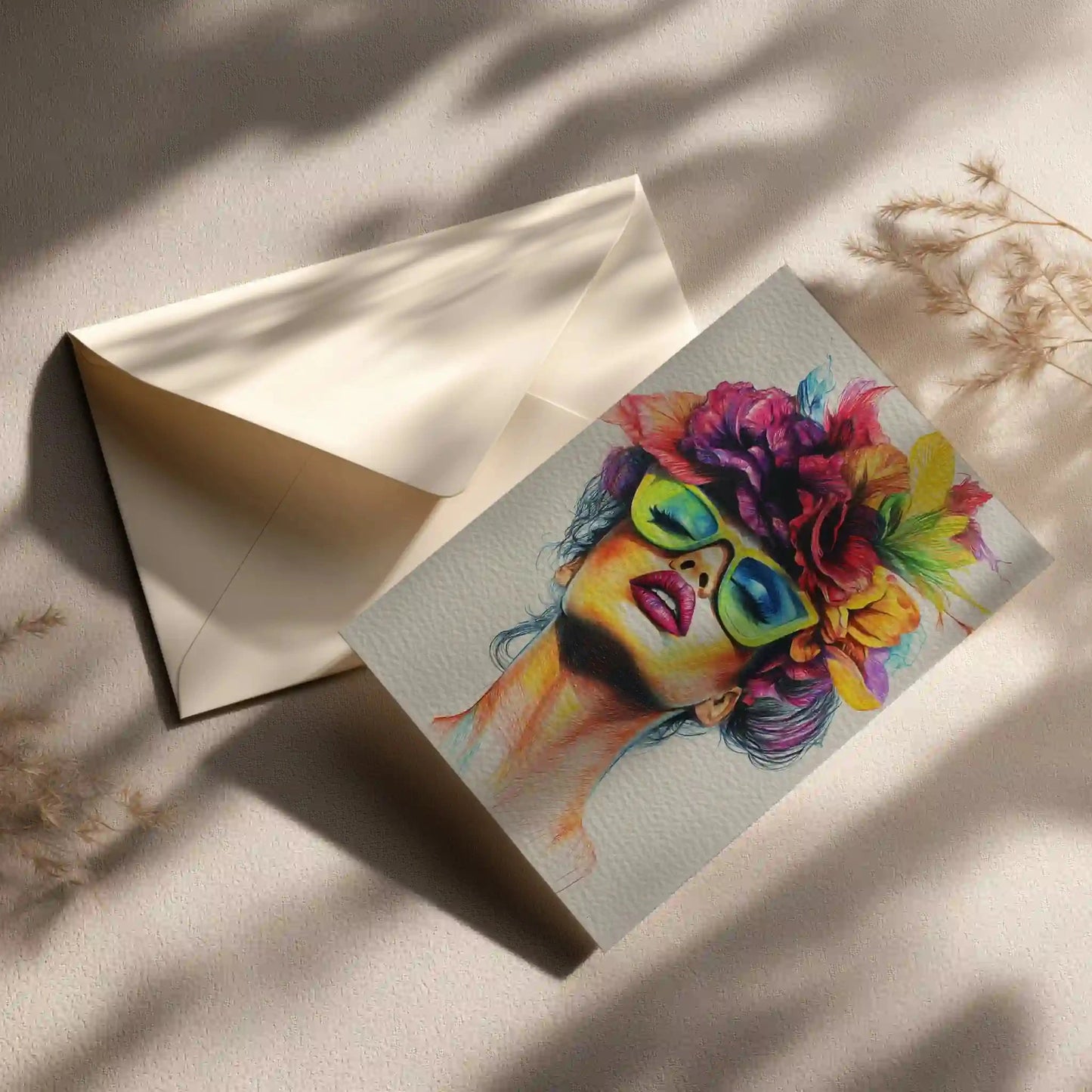 Grußkarte mit LGBTQ/Popup Motiv