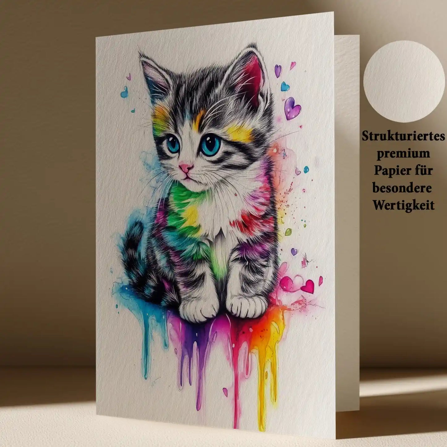 Grußkarte mit Tier/Popart Motiv
