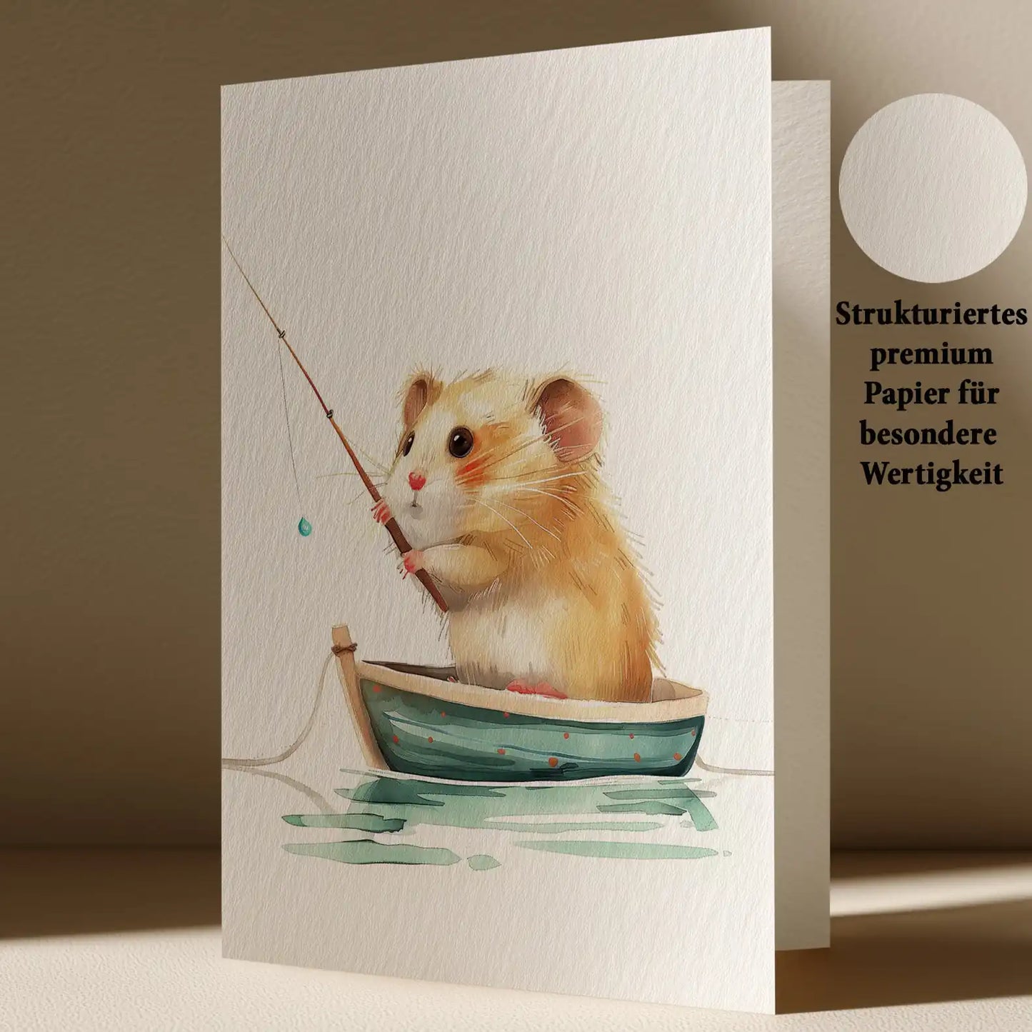 Grußkarte mit Hamster Motiv