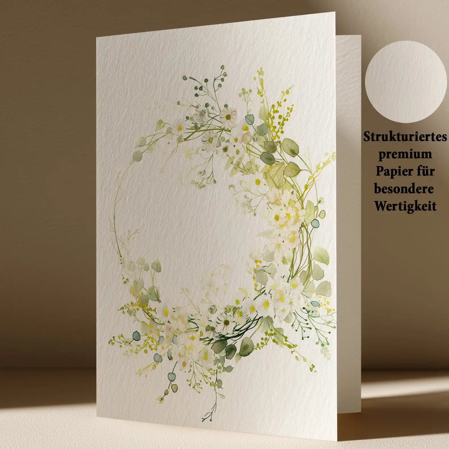 Grußkarte mit Blumen Motiv