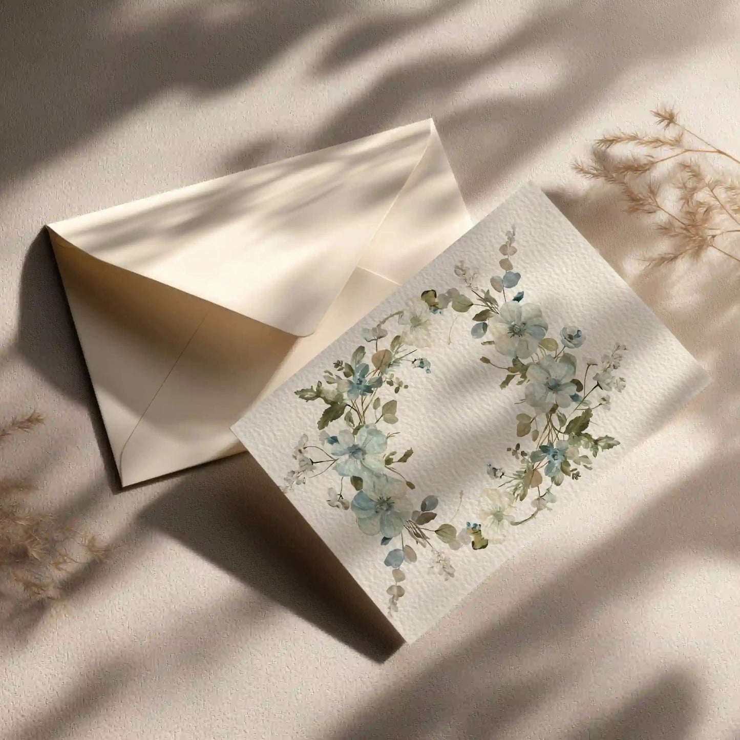 Grußkarte mit Blumen Motiv