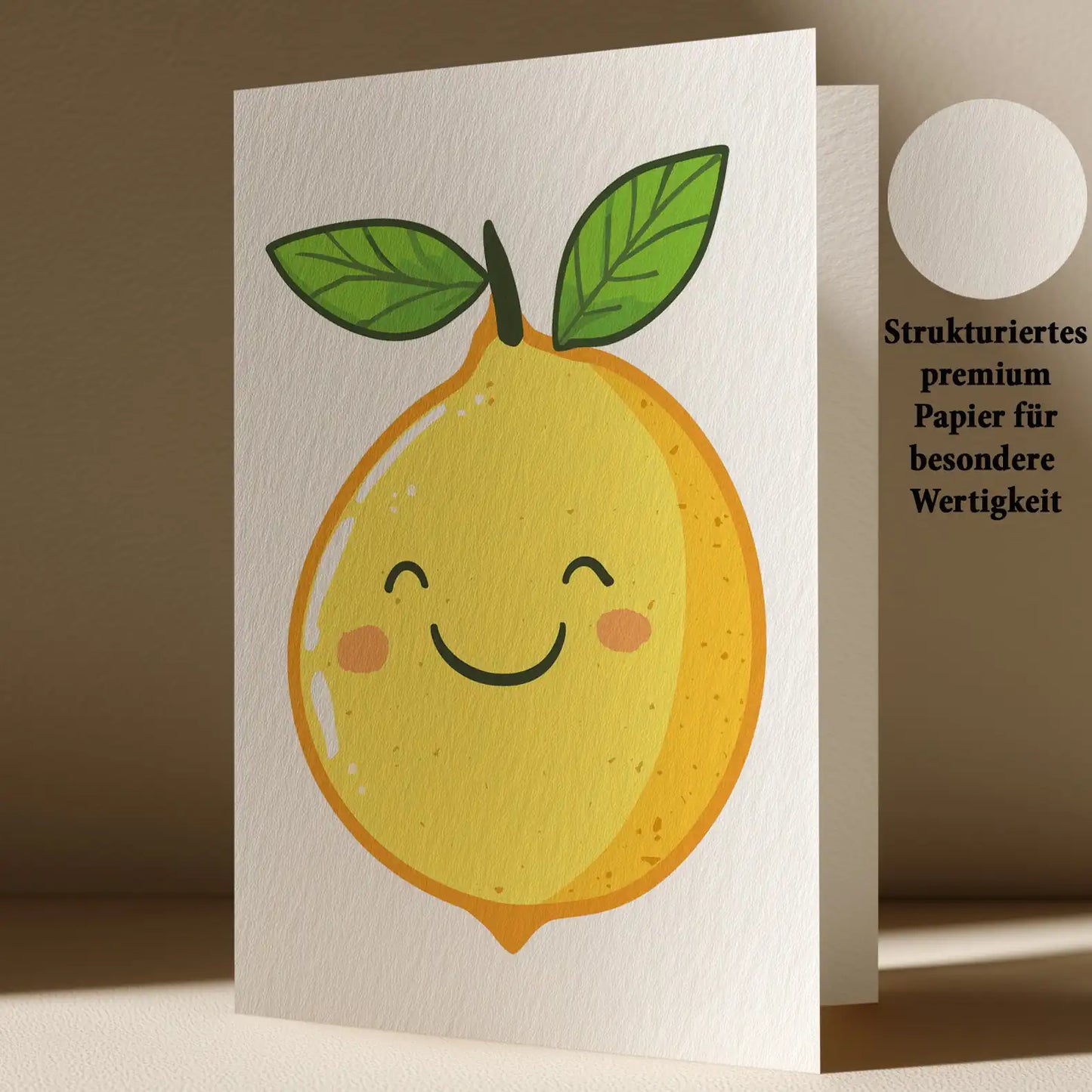 Grußkarte mit Zitronen Motiv