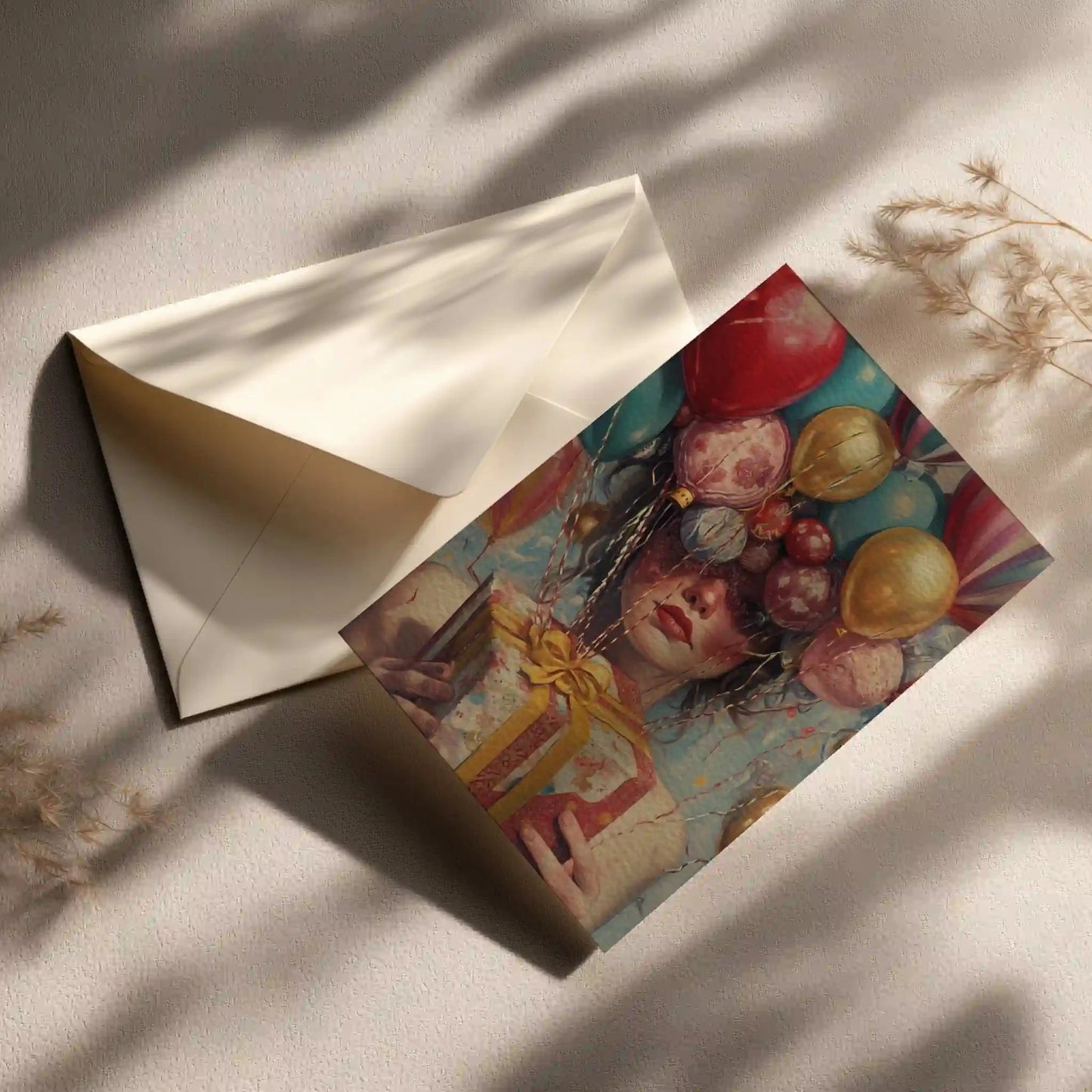 Grußkarte mit Geschenk Motiv