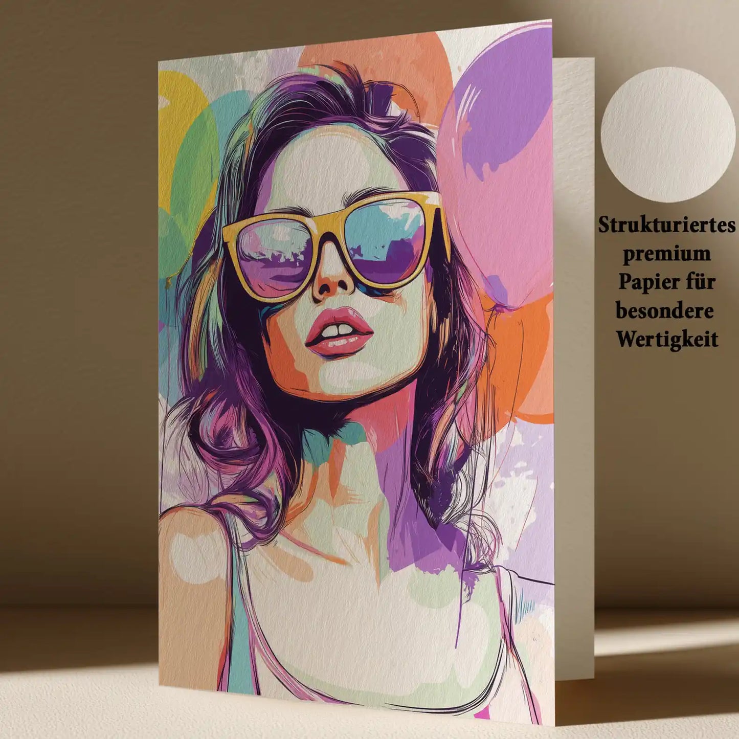 Grußkarte mit Frauen Motiv