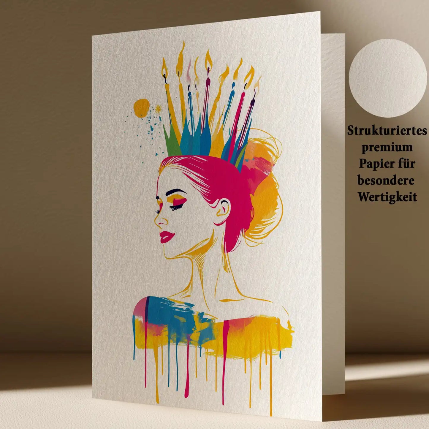 Grußkarte mit Frauen Motiv