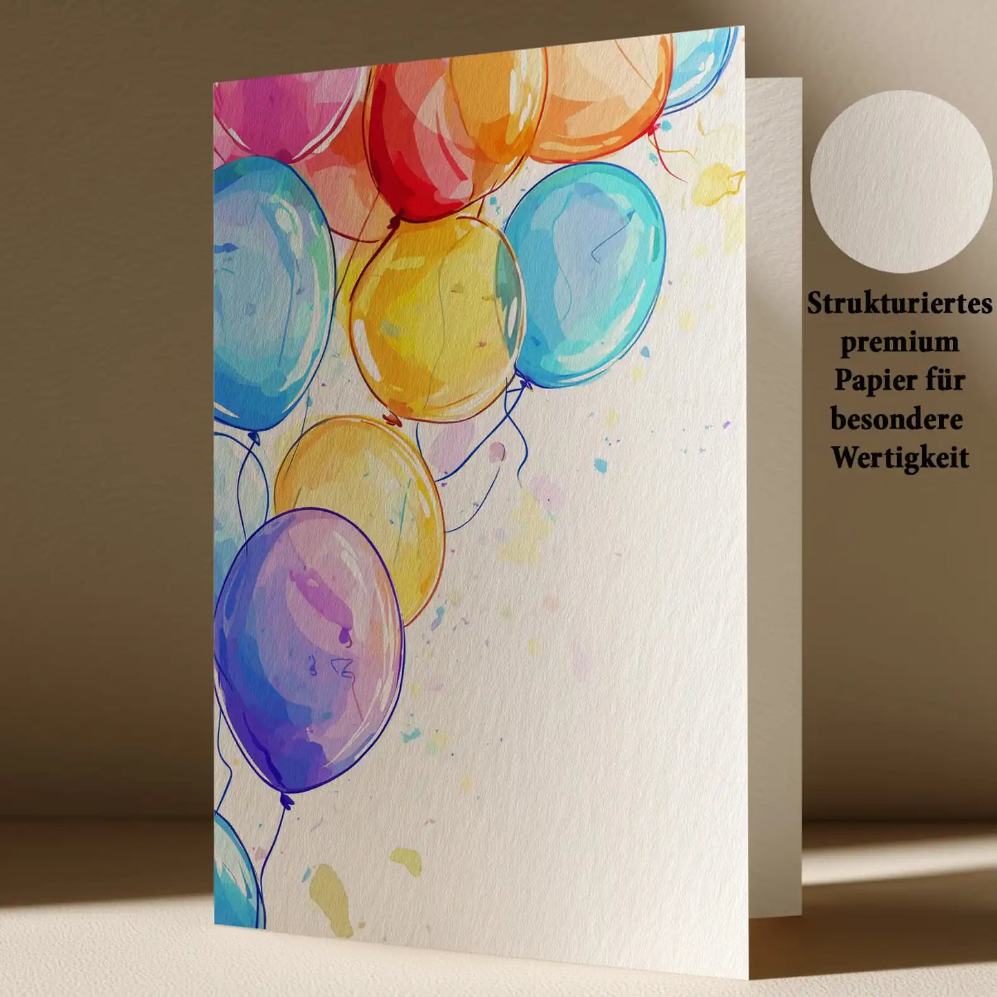 Grußkarte mit Luftballon Motiv