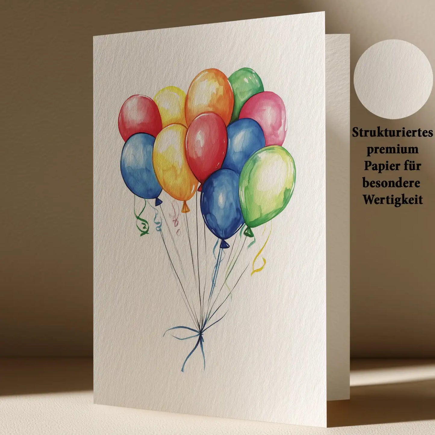 Grußkarte mit Luftballon Motiv