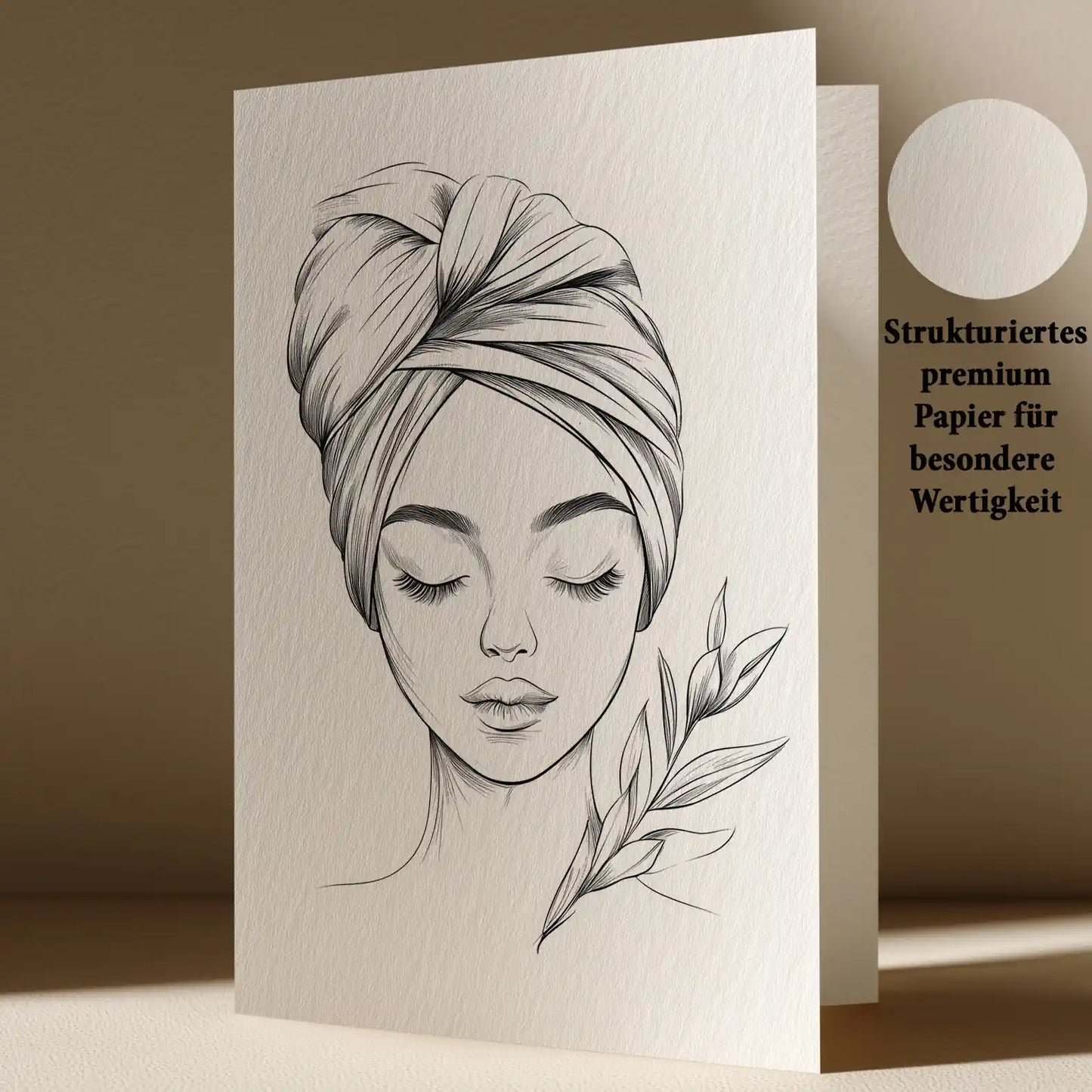 Grußkarte mit Wellnes Motiv