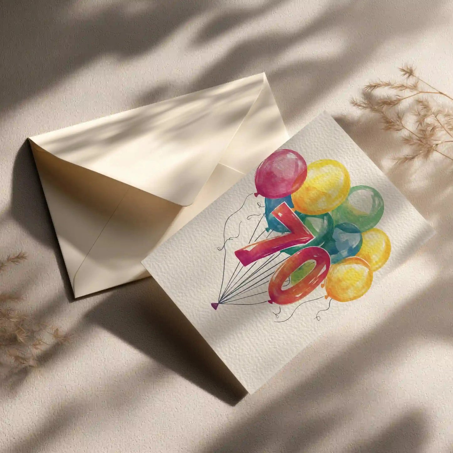 Grußkarte zum 70. Geburtstag