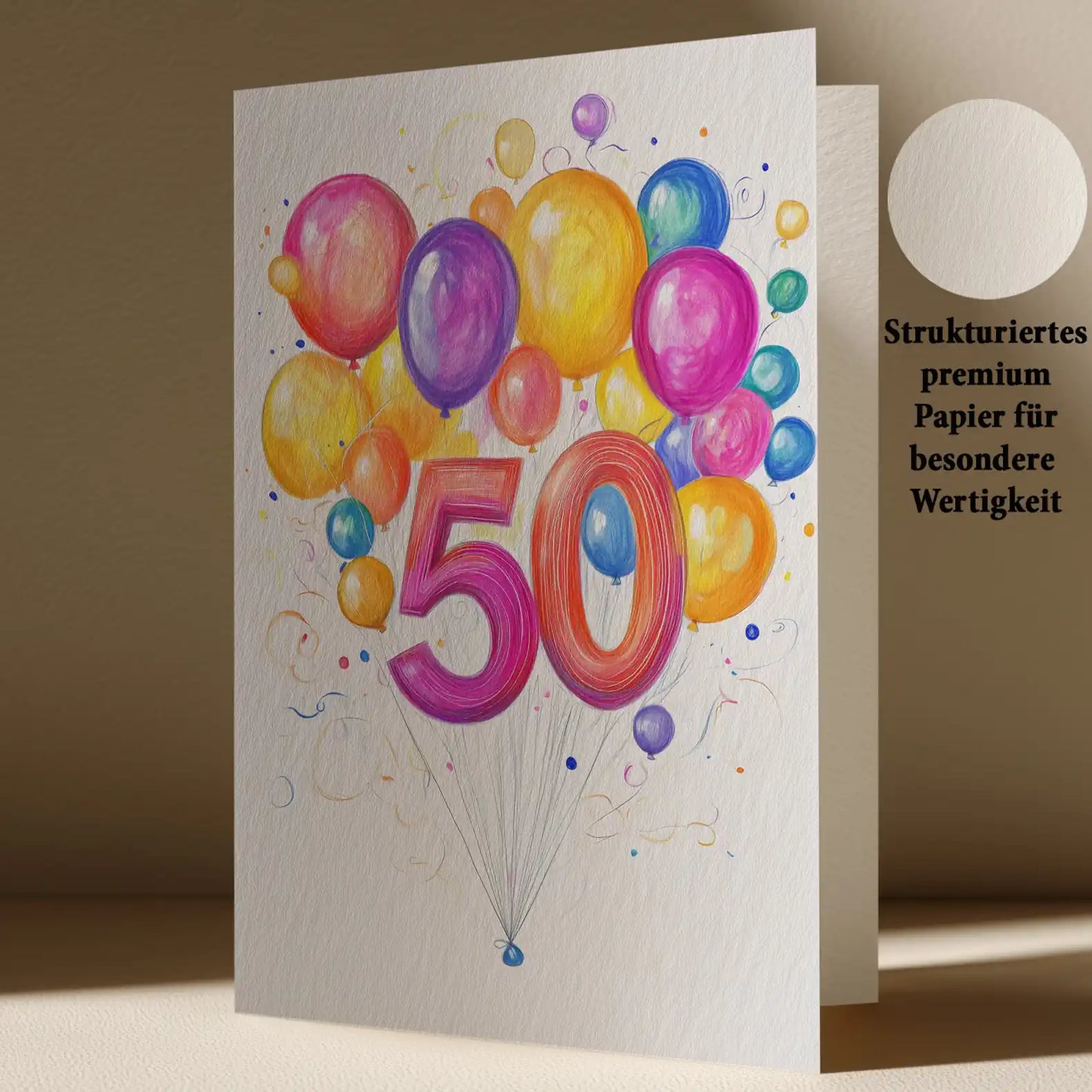 Grußkarte zum 50. Geburtstag