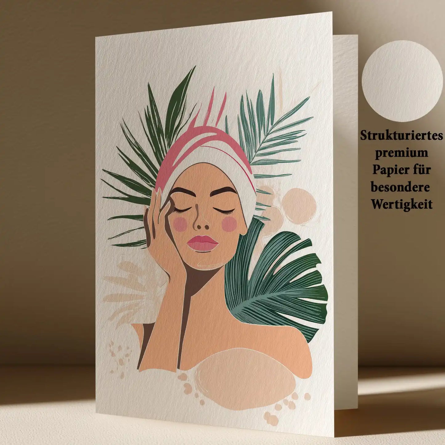 Grußkarte mit Beauty Motiv