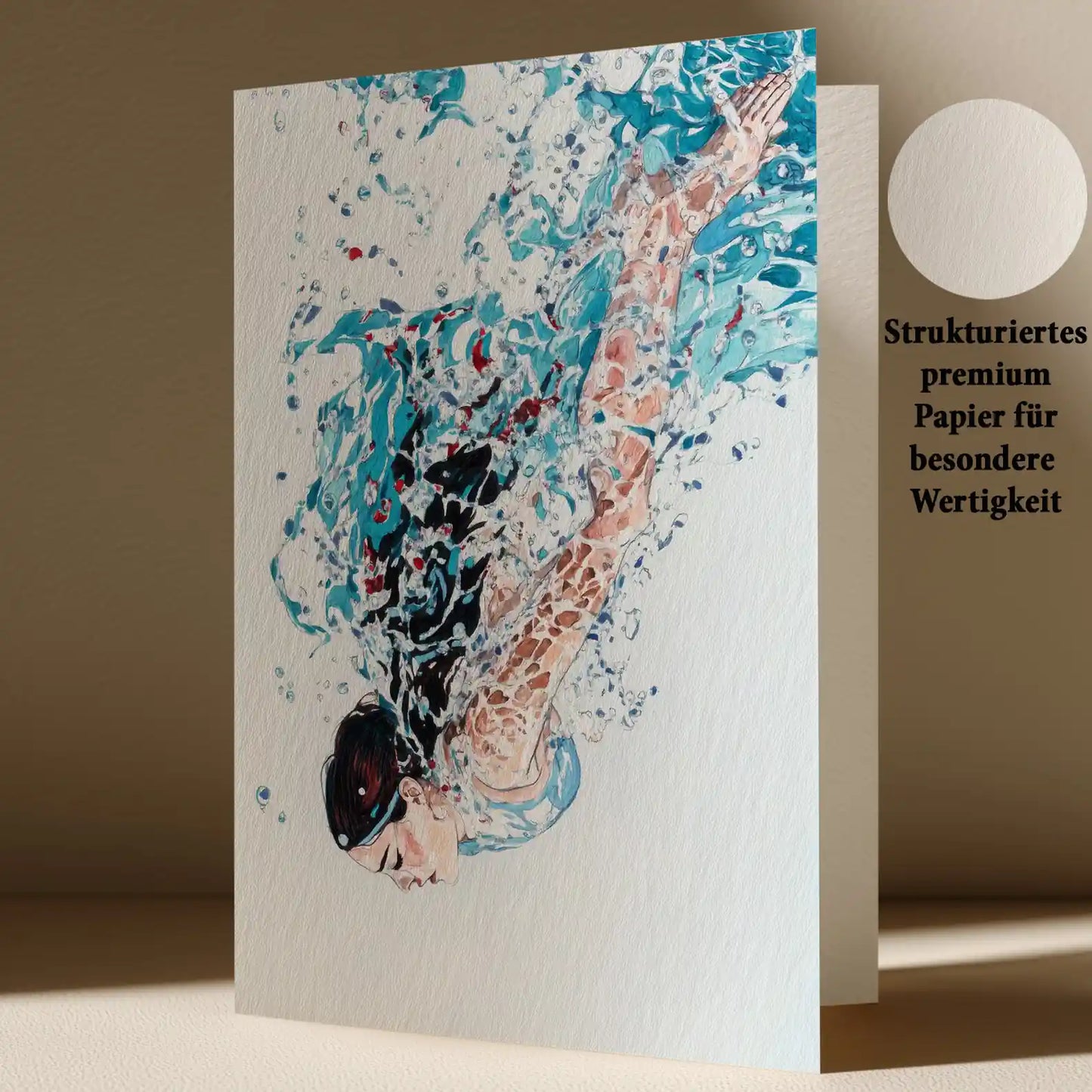 Grußkarte mit Beauty Motiv exklusive Damen Karte für Sie