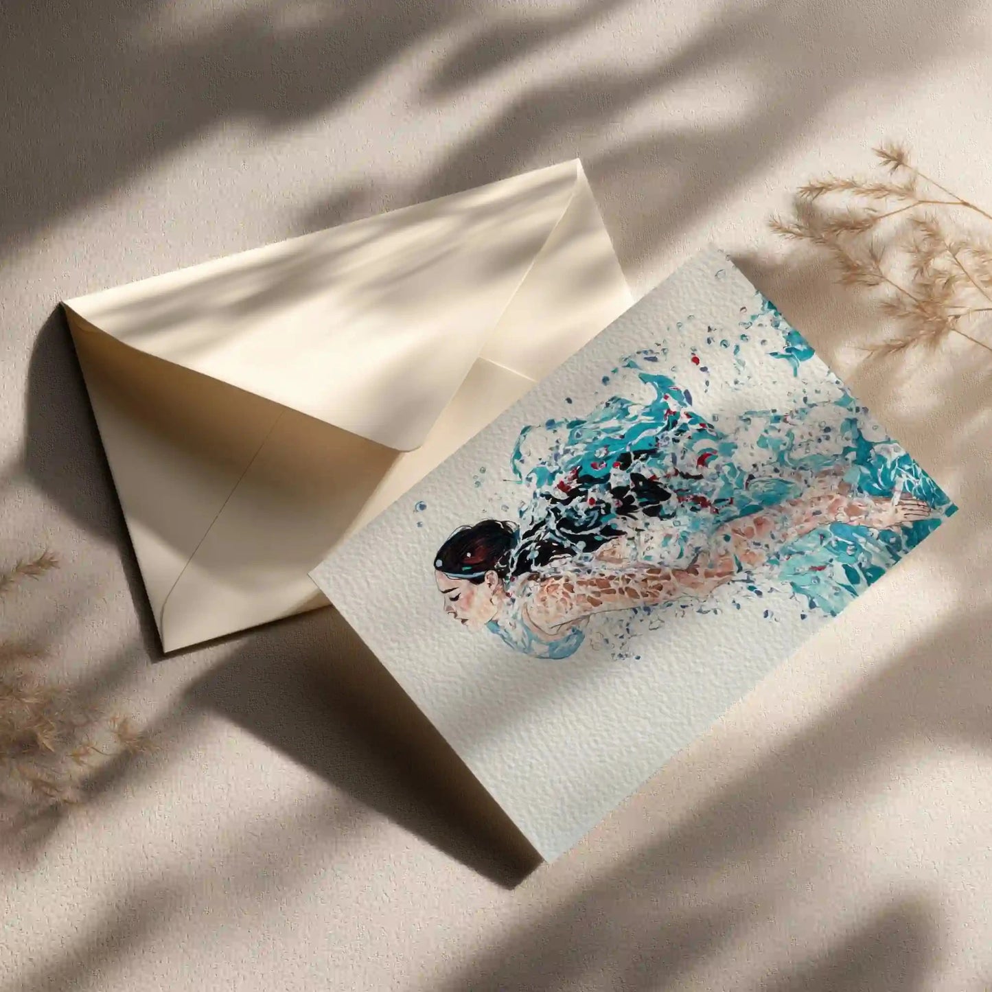 Grußkarte mit Beauty Motiv exklusive Damen Karte für Sie