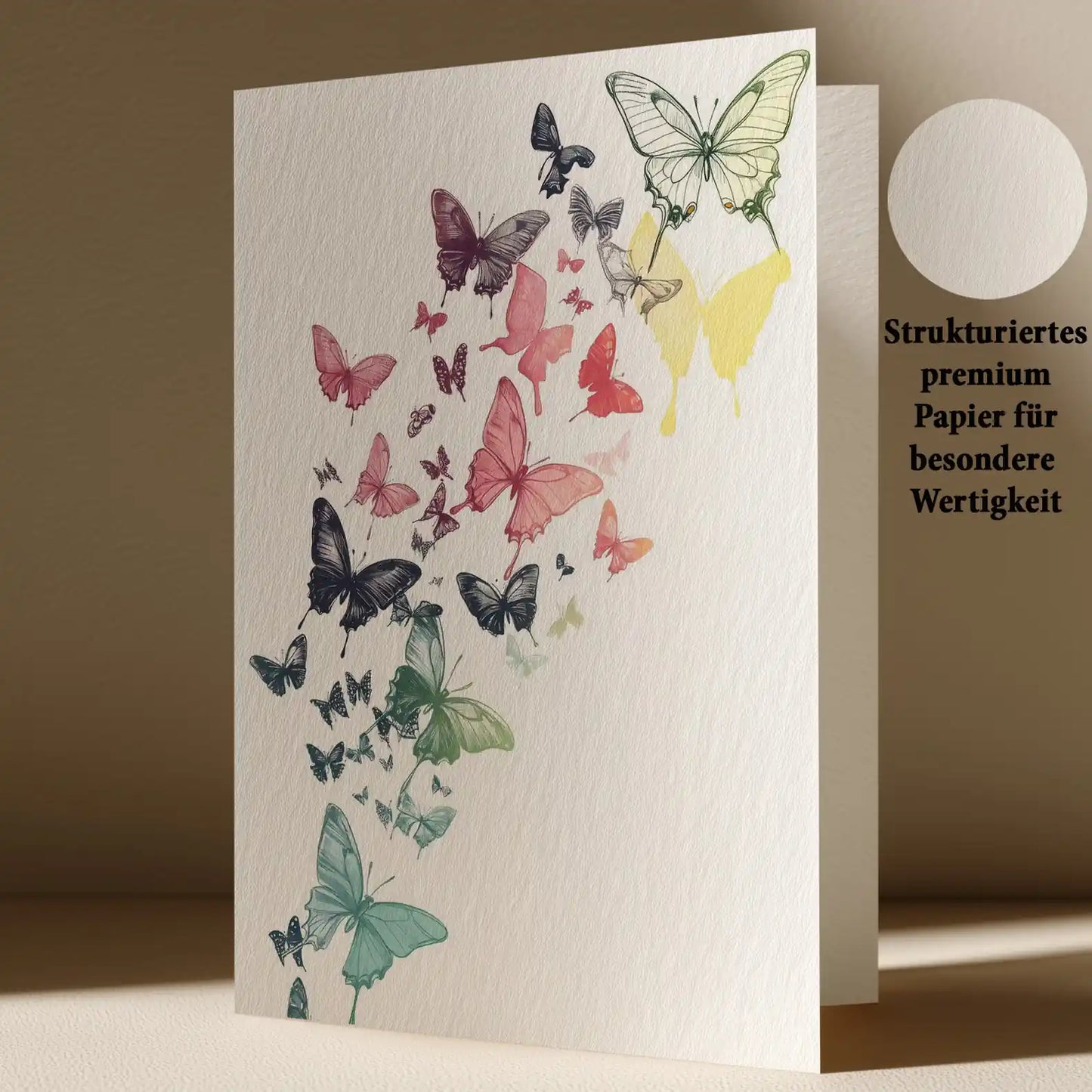 Grußkarte mit Schmetterlings Motiv