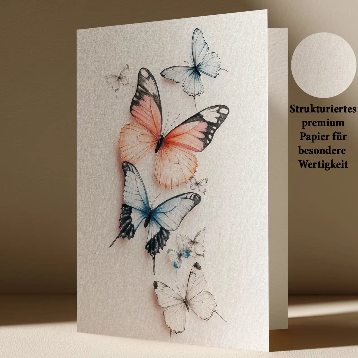 Grußkarte mit Schmetterlings Motiv