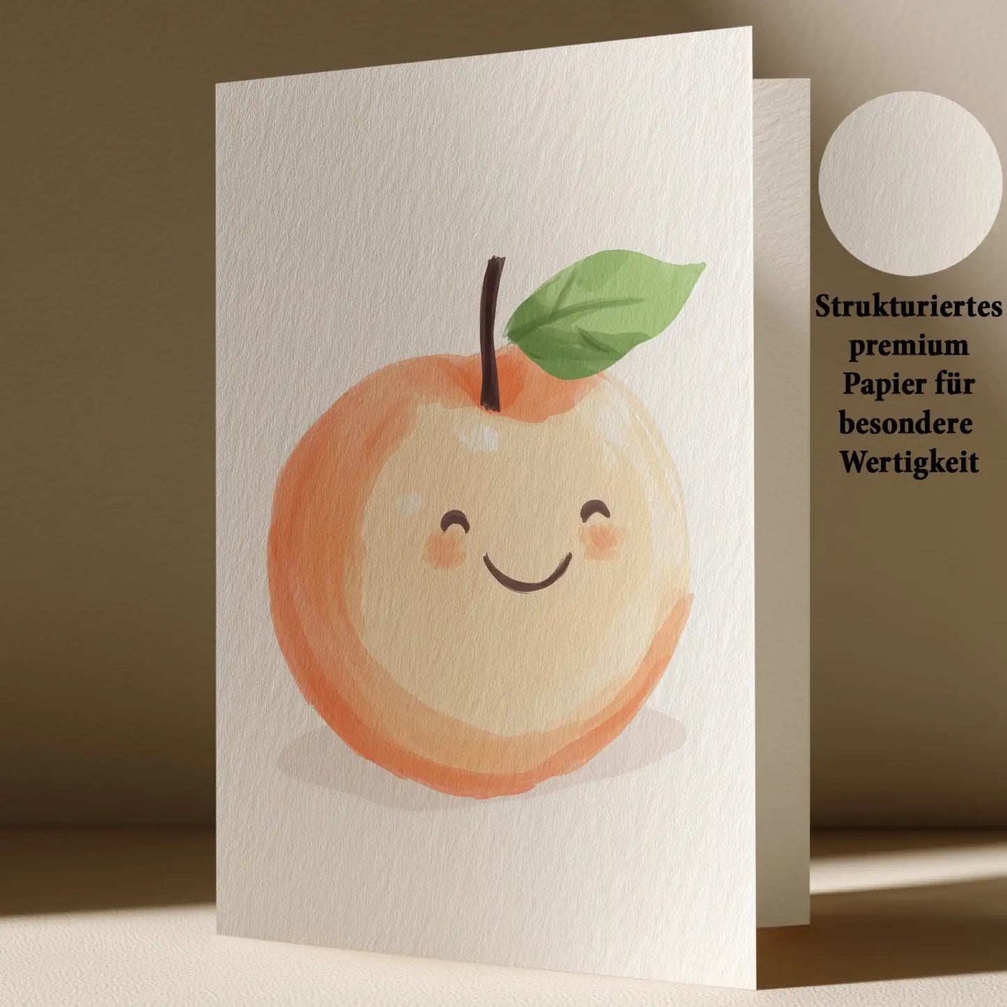 Grußkarte mit Apfel Motiv