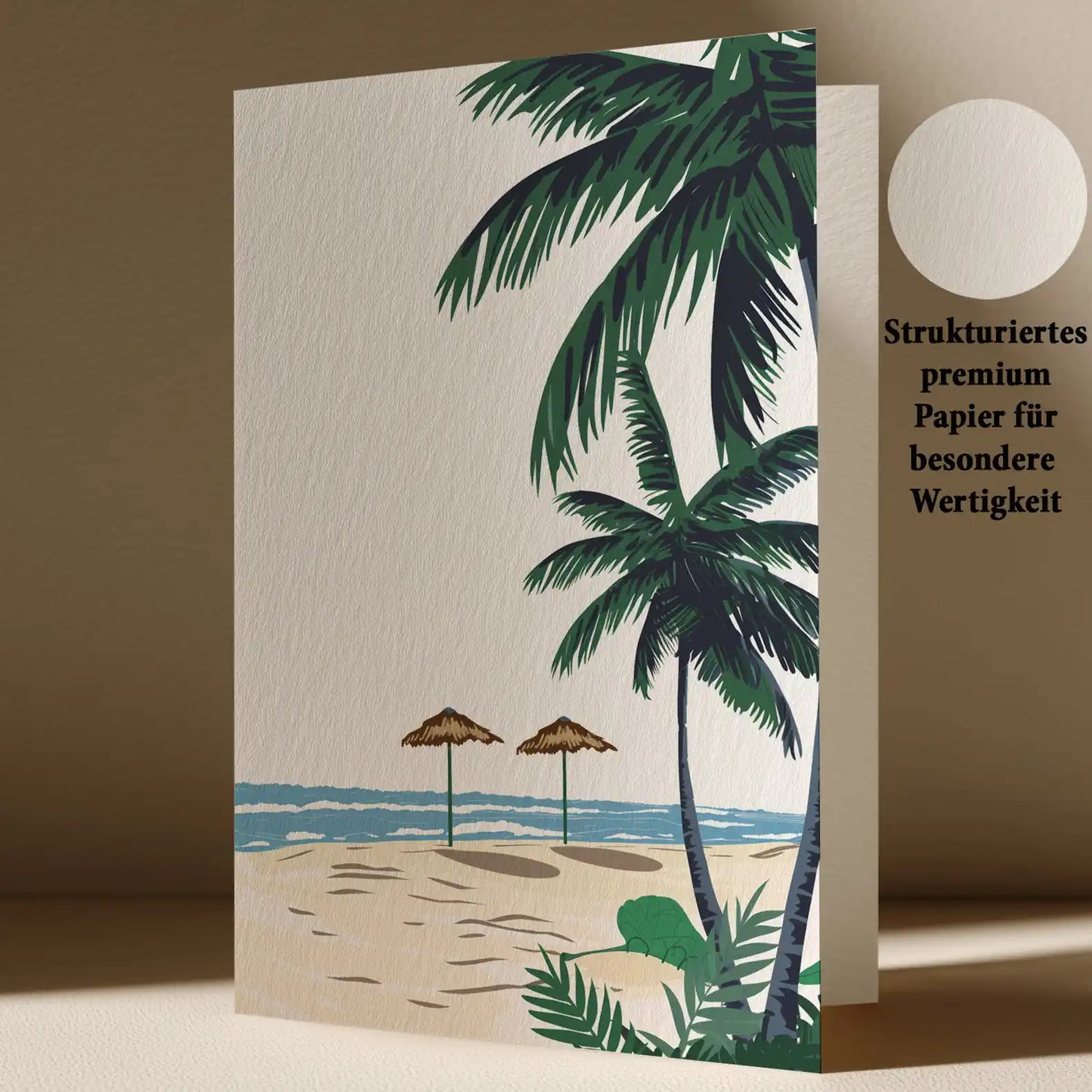 Grußkarte Mit Strand Motiv
