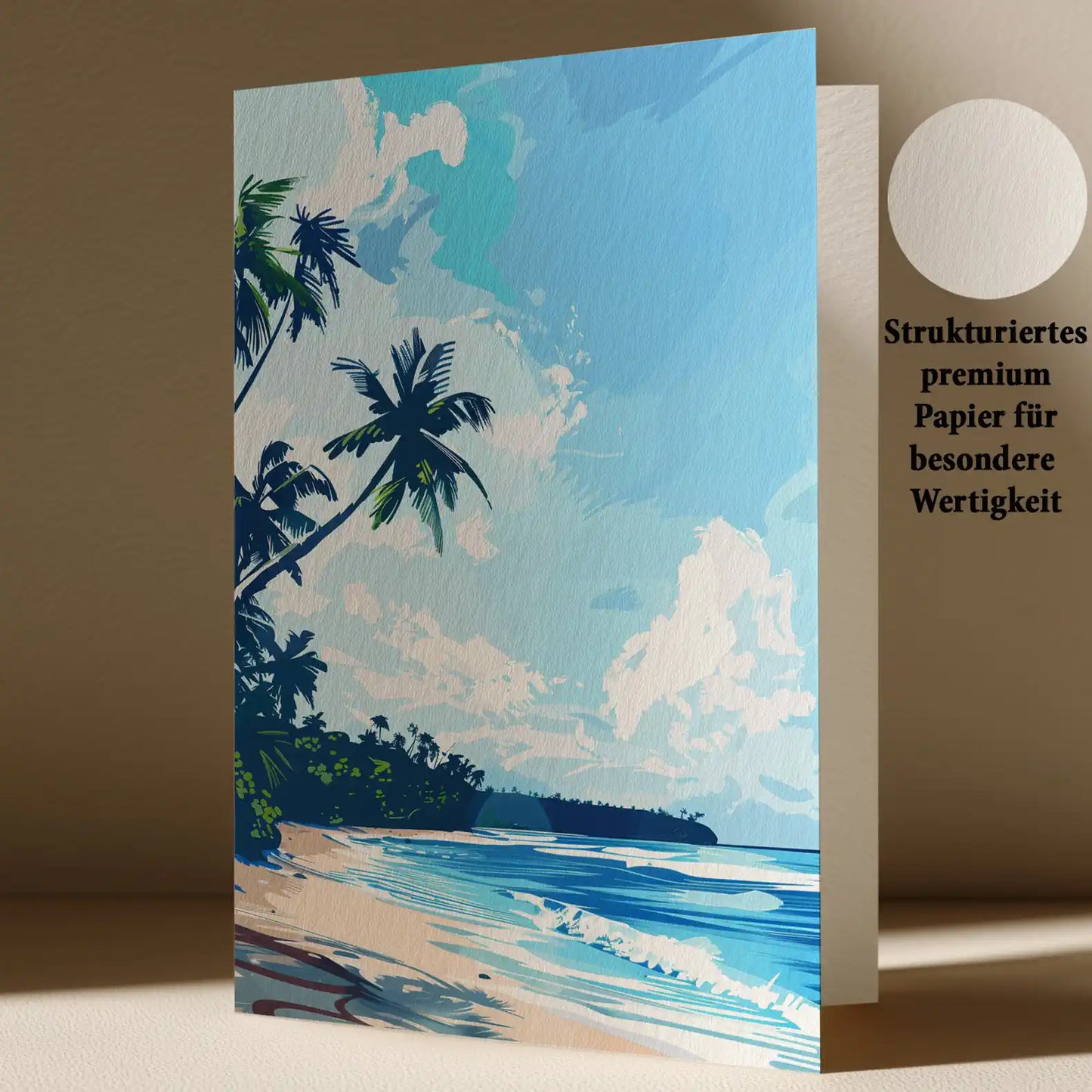 Grußkarte Mit Strand Motiv