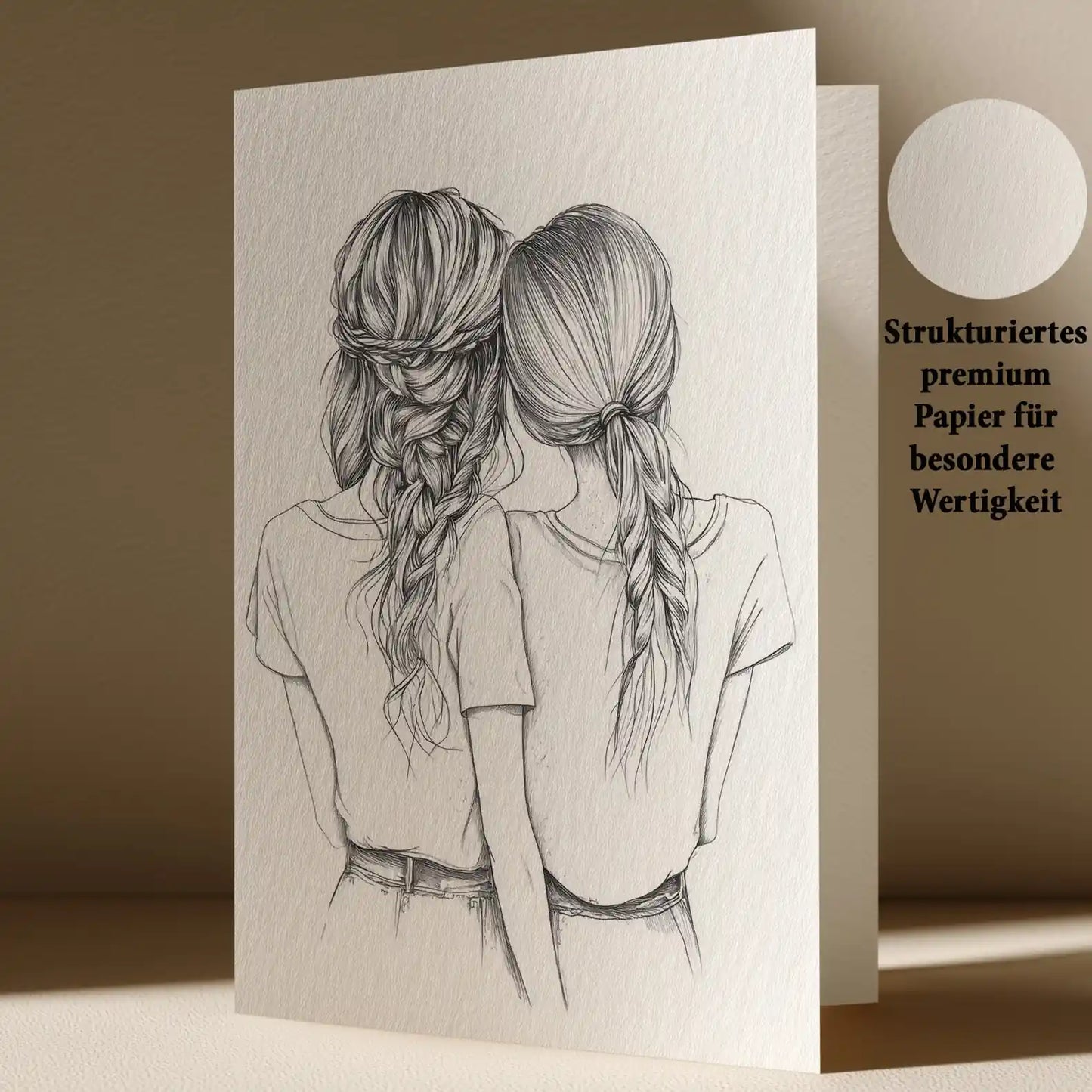 Grußkarte mit freundschafts Motiv