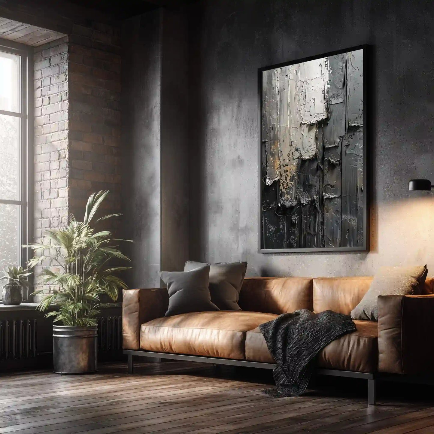 Wandbild Leinwand Abstrakt Grautöne Marmoreffekt