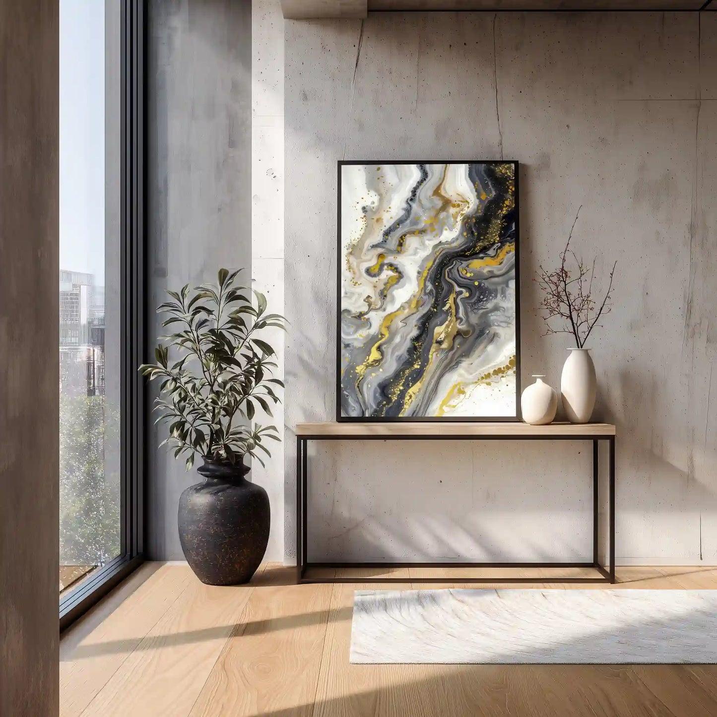 Wandbild Abstrakte Goldakzente Leinwand