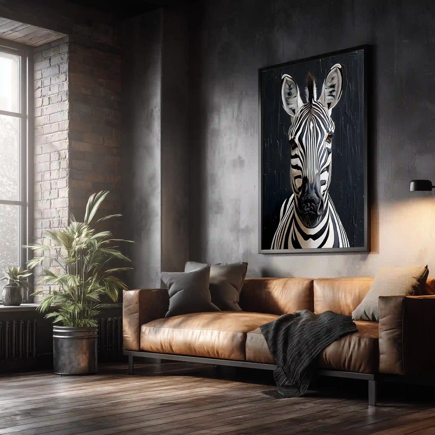 Zebra Wandbild Leinwanddruck Zeitgenössische Kunst