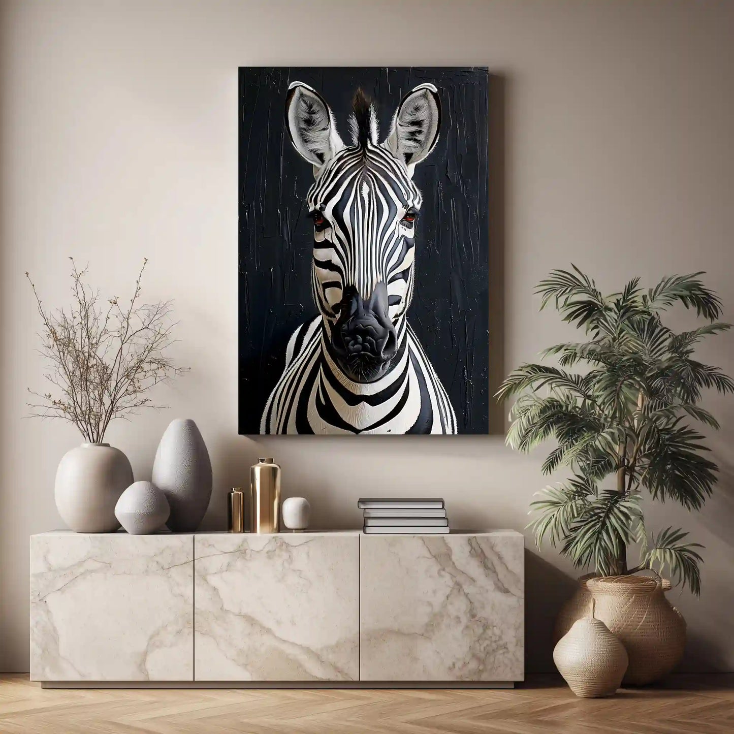 Zebra Wandbild Leinwanddruck Zeitgenössische Kunst