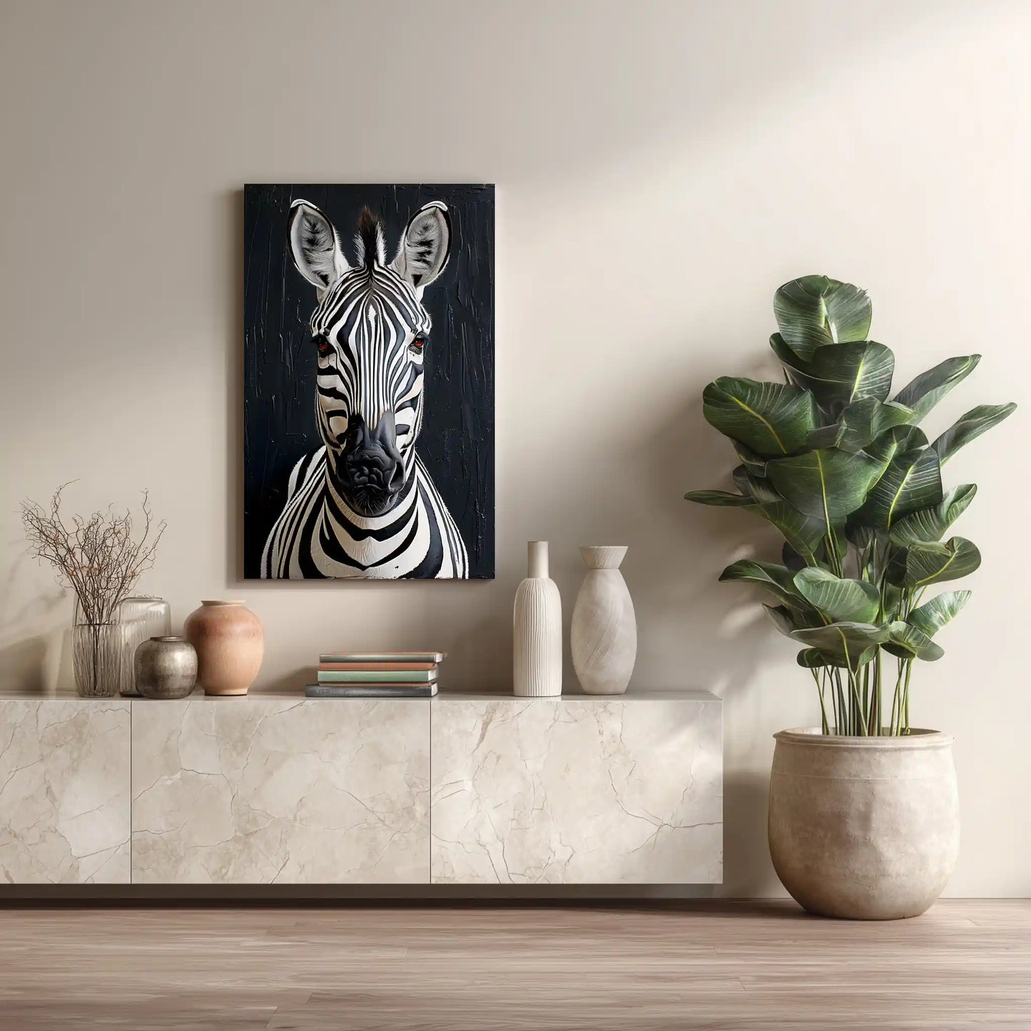 Zebra Wandbild Leinwanddruck Zeitgenössische Kunst