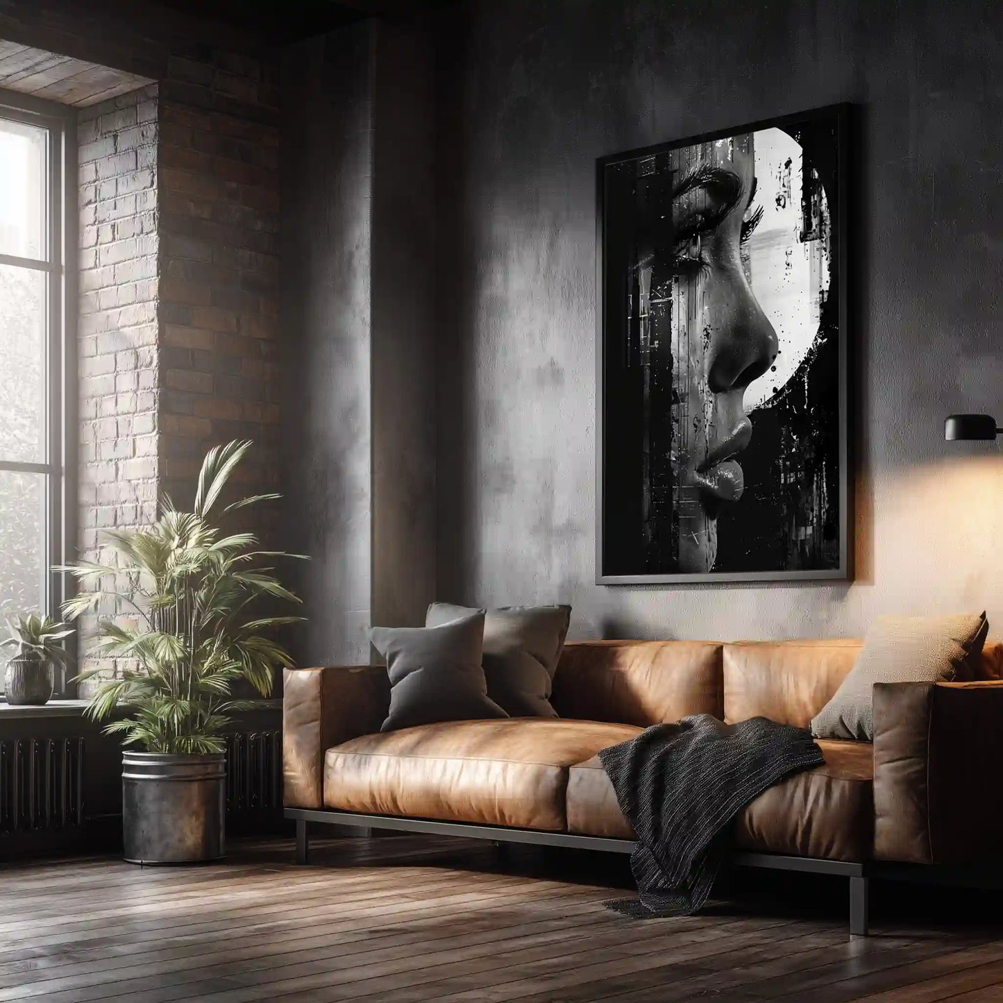 Wandbild Schwarzweiß Porträt Urban