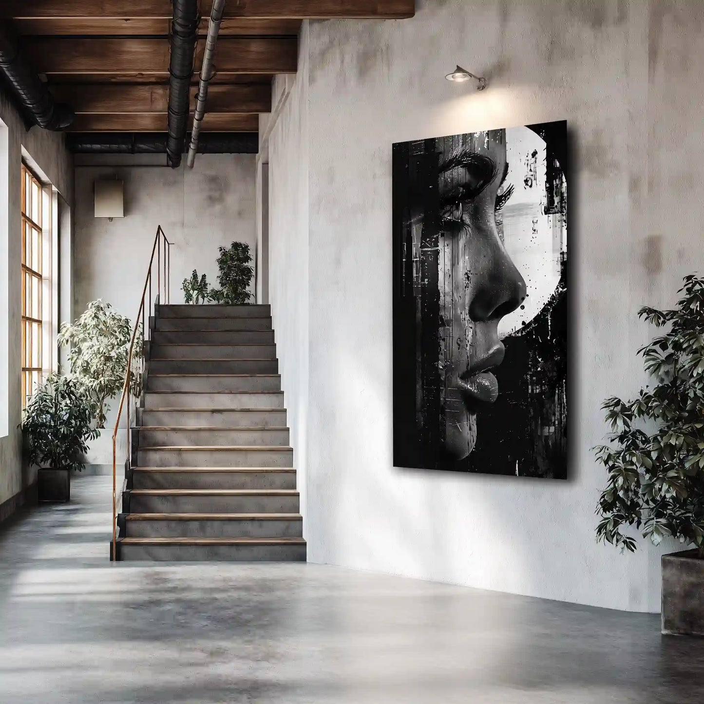 Wandbild Schwarzweiß Porträt Urban