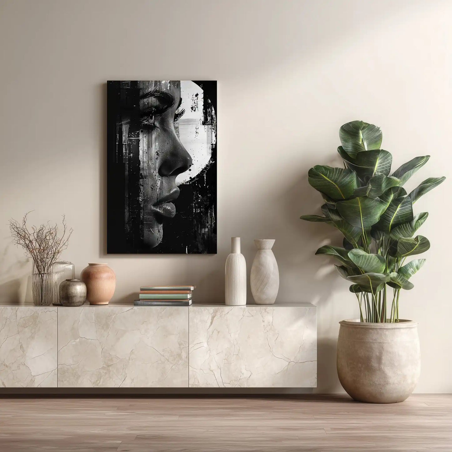 Wandbild Schwarzweiß Porträt Urban