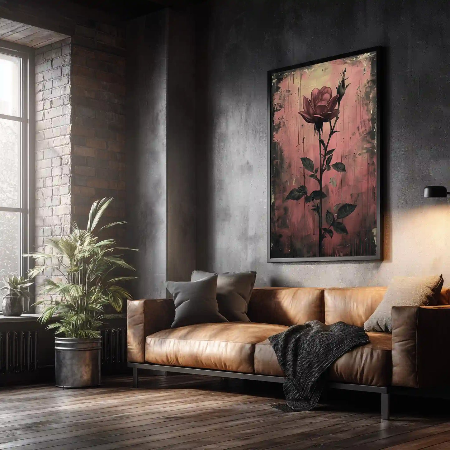 Wandbild Rosenmotiv Kunstdruck Elegant Pink