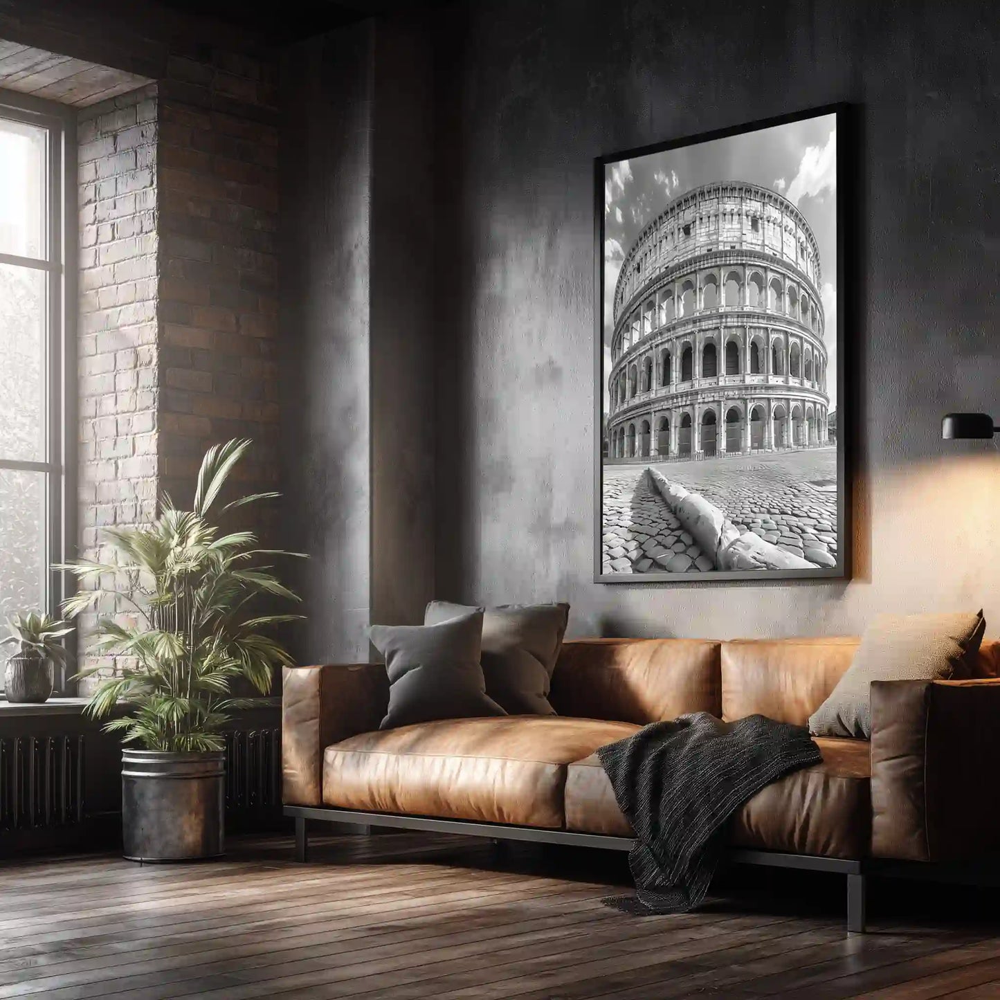 Wandbild Kolosseum Schwarz Weiß Exklusive Leinwand Edition