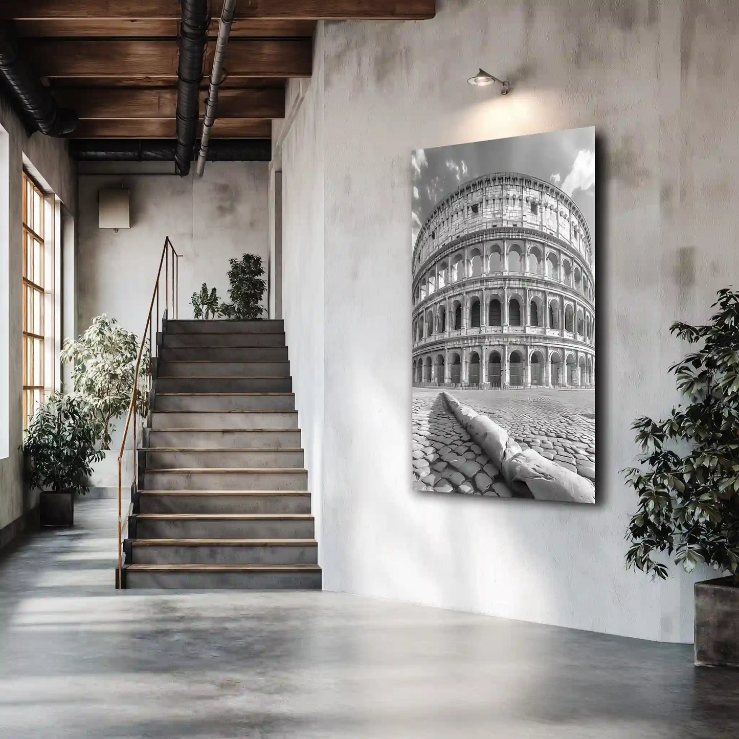 Wandbild Kolosseum Schwarz Weiß Exklusive Leinwand Edition