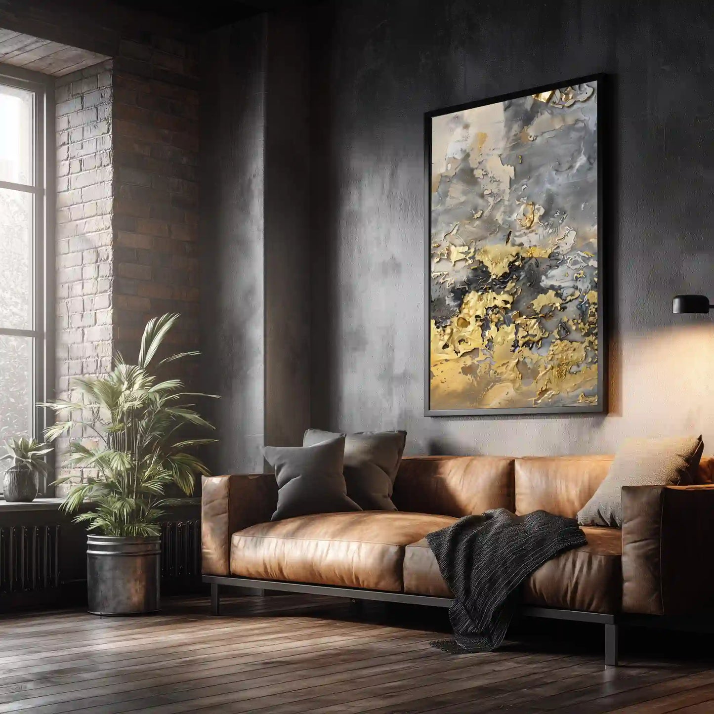 Wandbild Leinwand Moderne Kunst Goldakzente