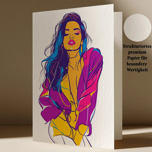 Grußkarte mit LGBTQ/Popup Motiv