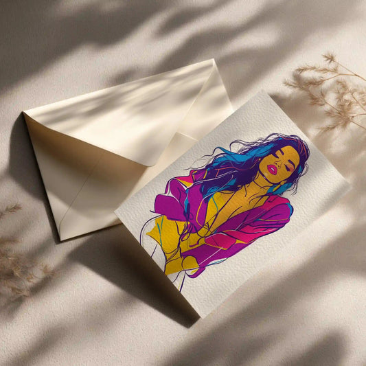 Grußkarte mit LGBTQ/Popup Motiv