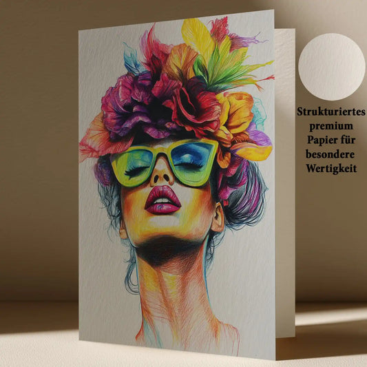Grußkarte mit LGBTQ/Popup Motiv