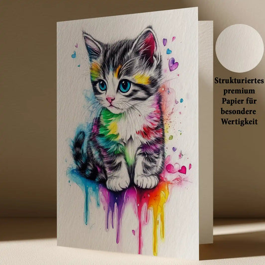 Grußkarte mit Tier/Popart Motiv