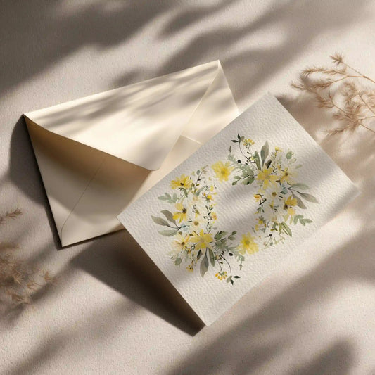 Grußkarte mit Blumen Motiv