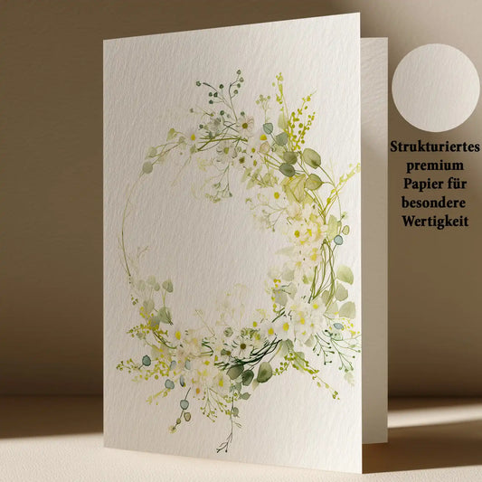 Grußkarte mit Blumen Motiv