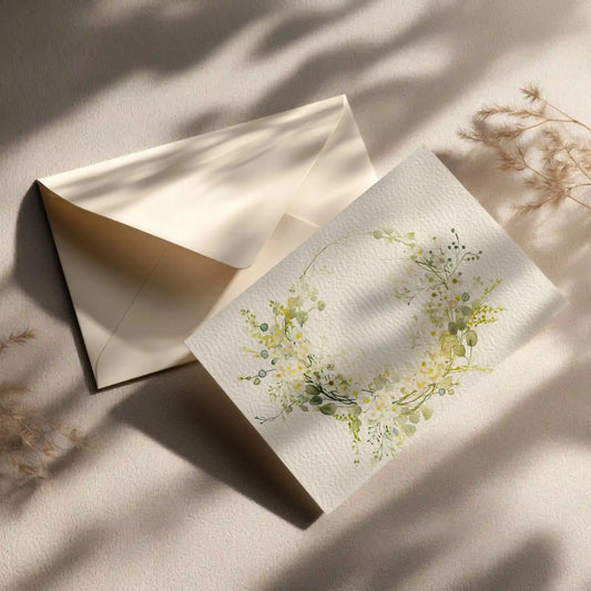 Grußkarte mit Blumen Motiv