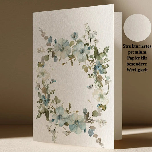 Grußkarte mit Blumen Motiv