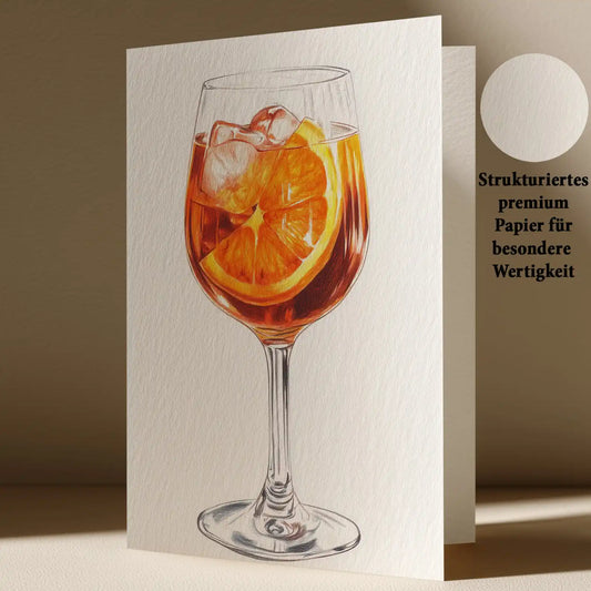 Grußkarte Mit Cocktail Motiv