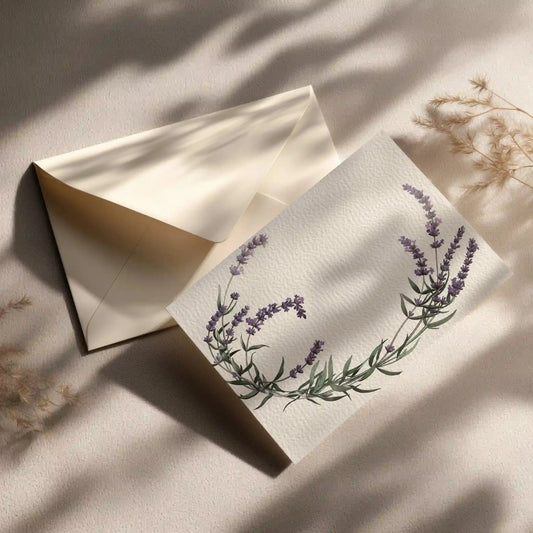 Grußkarte mit Lavendel Motiv
