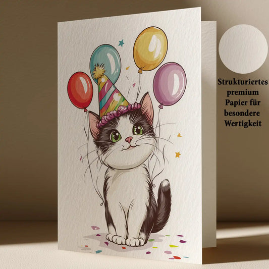 Grußkarte mit Katzen Motiv