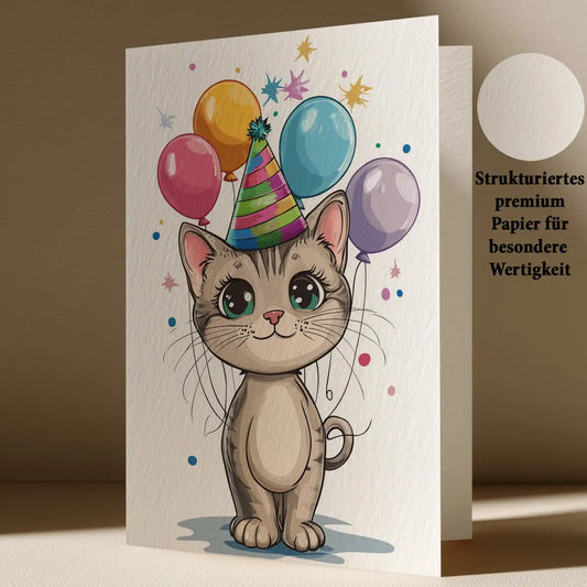 Grußkarte mit Katzen Motiv