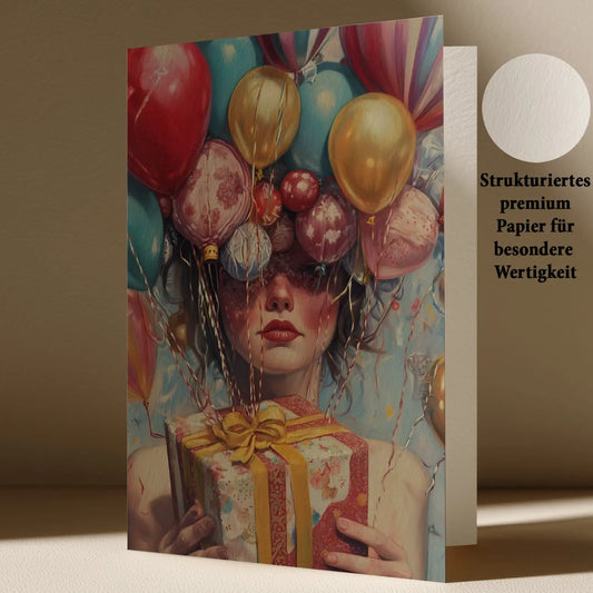 Grußkarte mit Geschenk Motiv