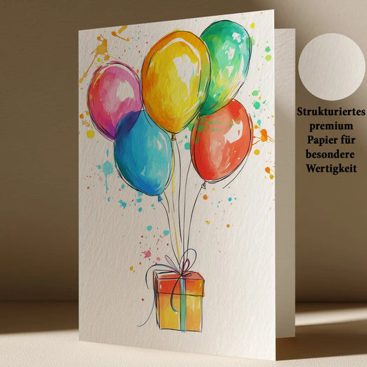 Grußkarte mit Geschenk Motiv