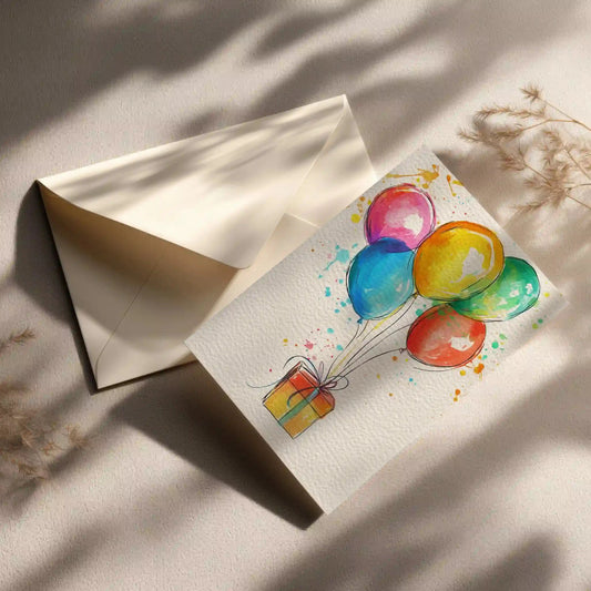 Grußkarte mit Geschenk Motiv